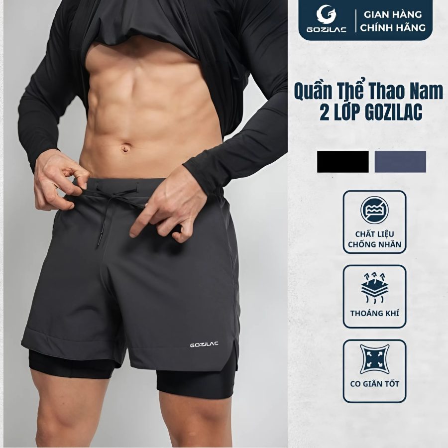 Quần Short Thể Thao 2 Lớp GOZILAC Speed-up