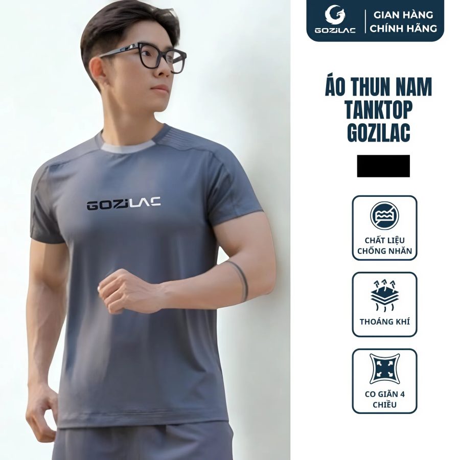 Áo thể thao nam GOZILAC Minimalist Cool Breeze cổ tròn
